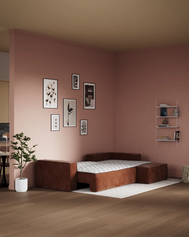 Ide - Bäddsoffa 3-sits med schäslong höger - inspiration