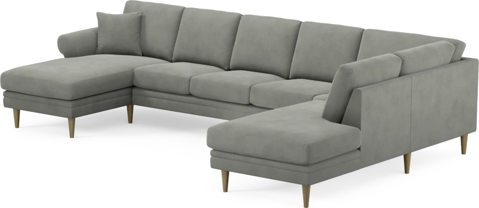 Eden - 3-sits soffa med schäslong vänster och divan höger - Grå