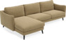 Madison - 3-sits soffa med schäslong vänster - Brun