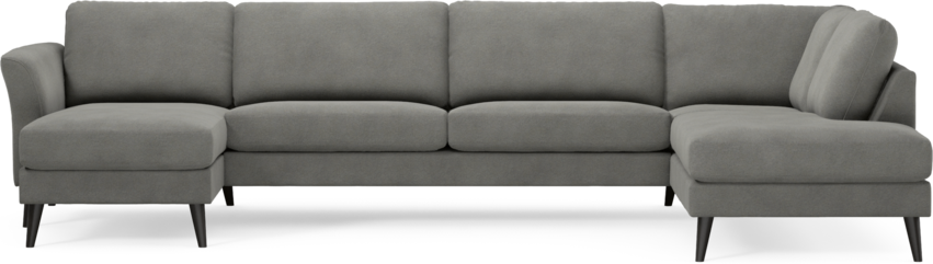 Bridge - 3-sits soffa med schäslong vänster och divan höger - Grå