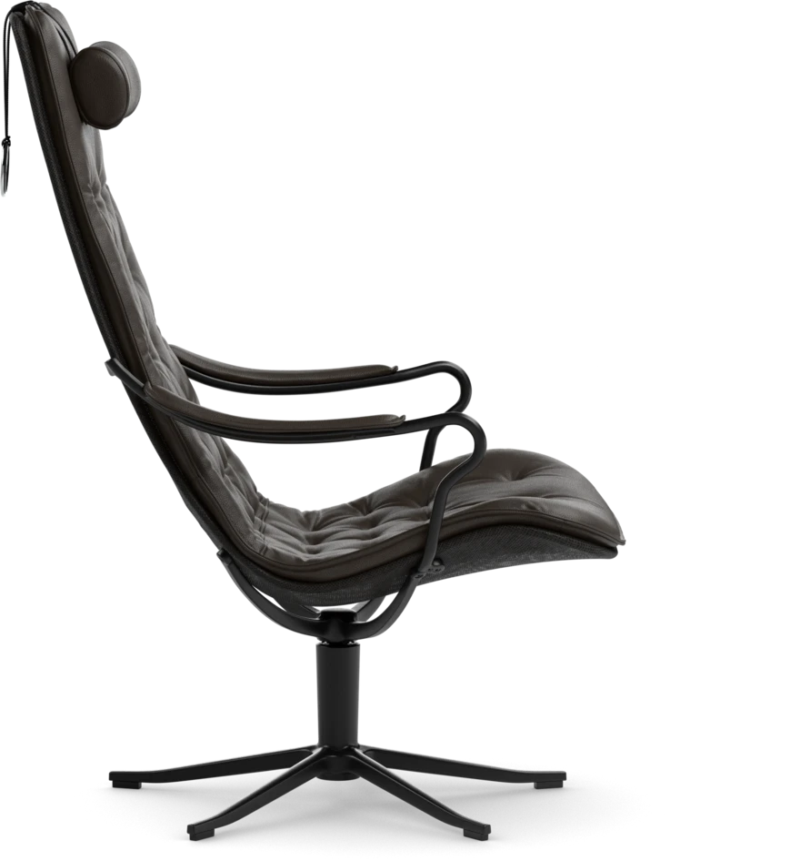 Moore - Fåtölj hög rygg - Brun