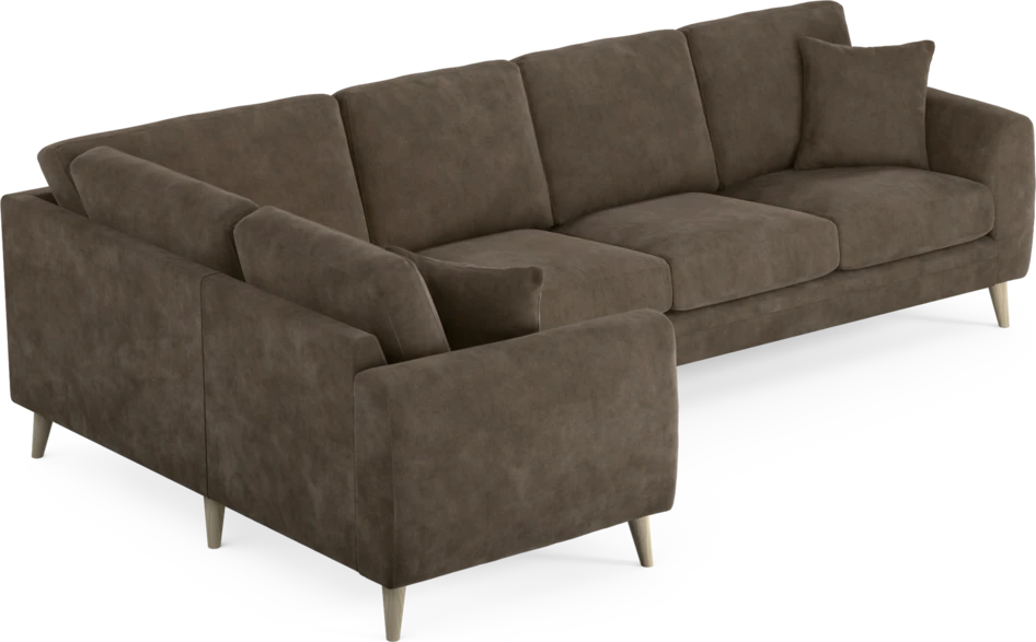 Eden - Hörnsoffa, 1+3-sits - Brun