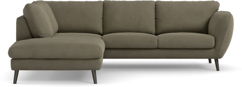 Madison Lux - 2-sits soffa med divan vänster - Brun