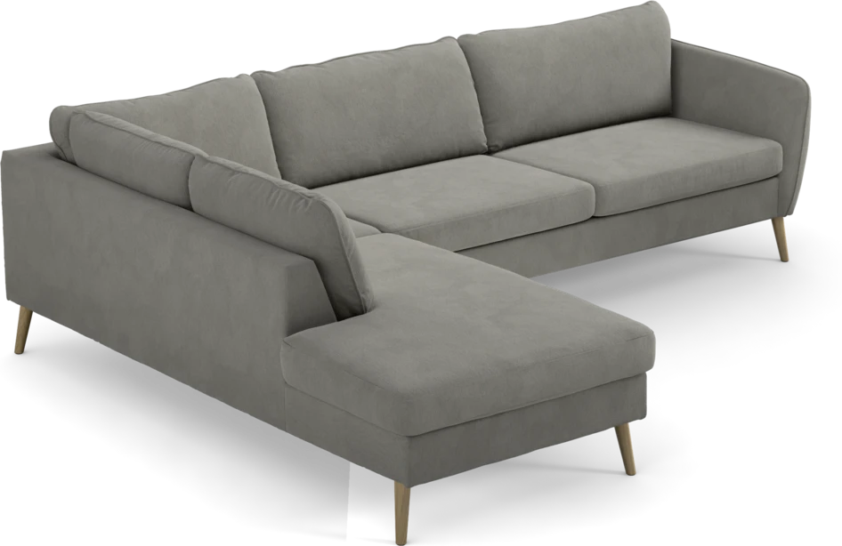 County - 2,5-sits soffa med divan vänster - Grå