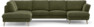 Madison Lux - 2-sits soffa med divan vänster och schäslong höger - Grön