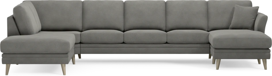 Eden - 3-sits soffa med divan vänster och schäslong höger - Grå