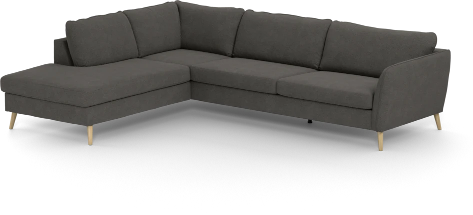 County - 2,5-sits soffa med divan vänster - Brun