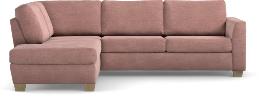 Friday - 2,5-sits soffa med divan vänster - Rosa