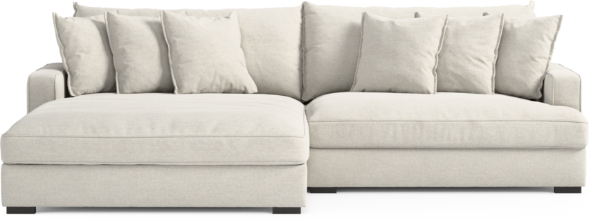 Rossi - 2-sits soffa med schäslong XL vänster - Vit