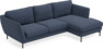 Madison Lux - 2-sits soffa med schäslong höger - Blå