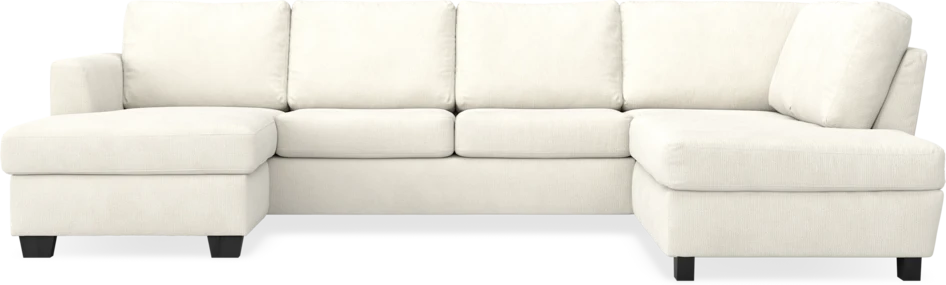 Friday - 3-sits soffa med schäslong vänster och divan höger - Vit