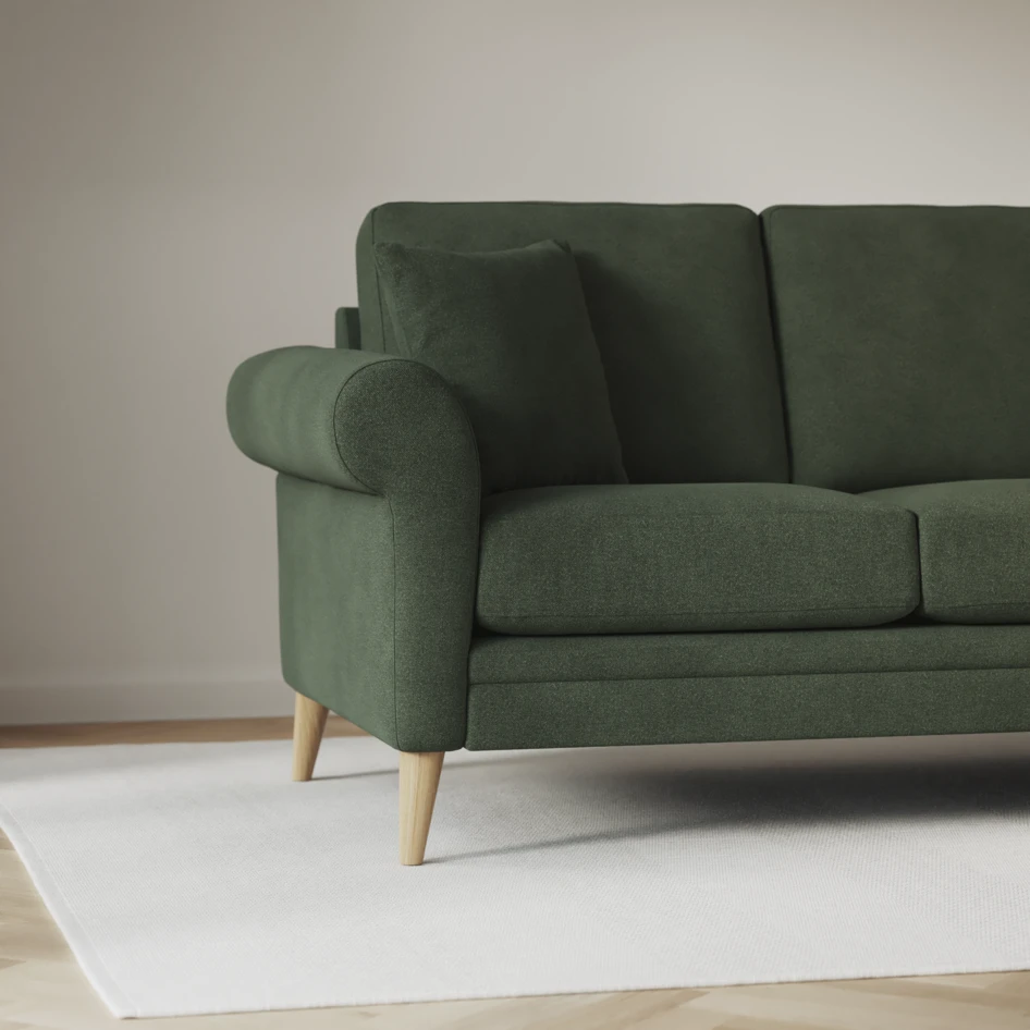 Eden - 3-sits soffa svängd - Grön