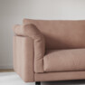Cherrie - 3-sits soffa, hel dyna, fast klädsel - Rosa