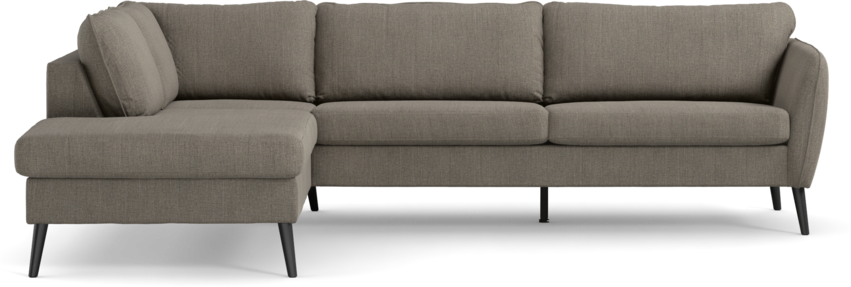 County - 2,5-sits soffa med divan vänster - Brun