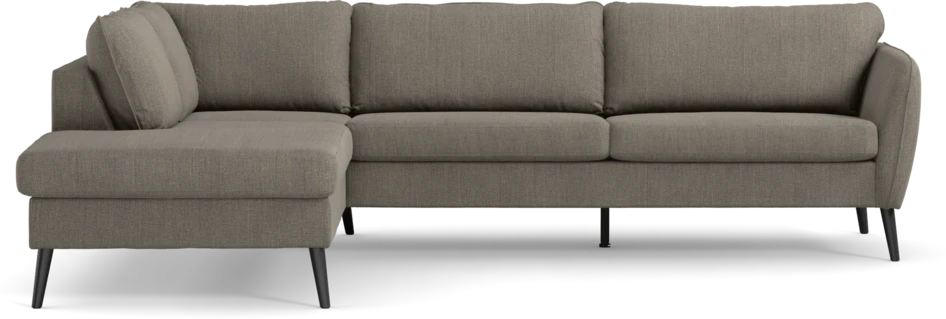 County - 2,5-sits soffa med divan vänster - Brun