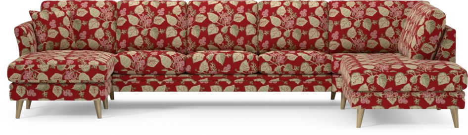 Eden - 3-sits soffa med schäslong vänster och divan höger - Flerfärgad