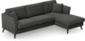 Eden - 2,5-sits soffa med schäslong - Svart
