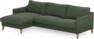 Winston - 3-sits soffa med schäslong, vändbar - Grön