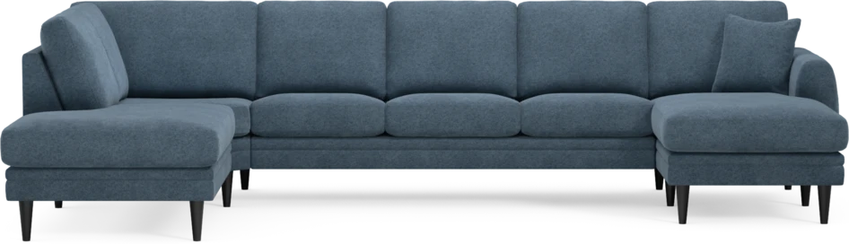 Eden - 3-sits soffa med divan vänster och schäslong höger - Blå