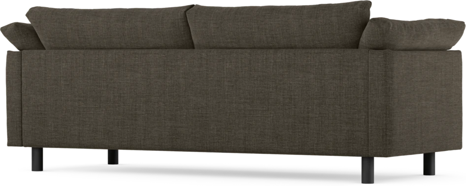 Cherrie - 3-sits soffa, hel dyna, fast klädsel - Brun