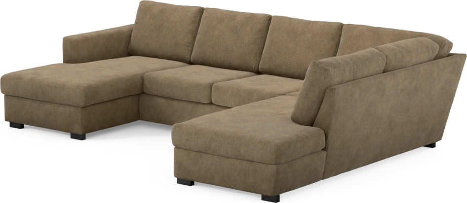 Friday - 3-sits soffa med schäslong vänster och divan höger - Brun