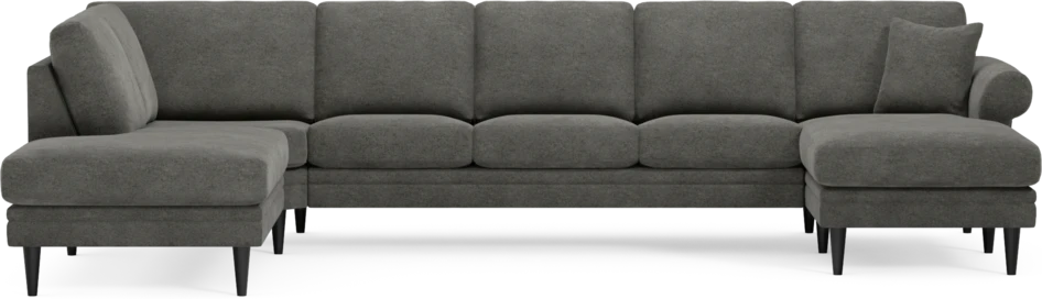 Eden - 3-sits soffa med divan vänster och schäslong höger - Grå