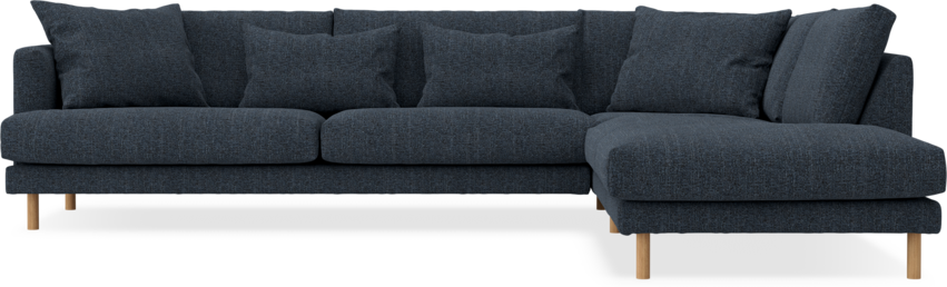 Harper - 3-sits soffa med divan höger - Blå