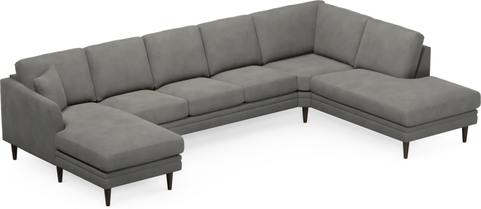 Eden - 3-sits soffa med schäslong vänster och divan höger - Grå