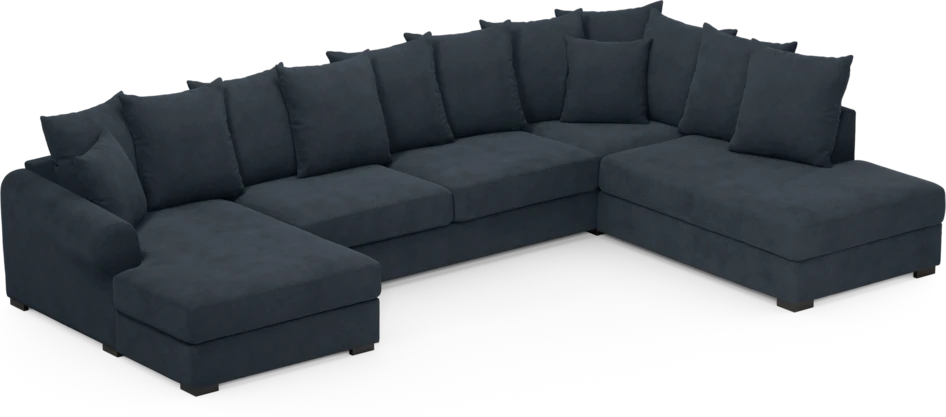 Town - 3-sits soffa med divan höger och schäslong vänster - Blå