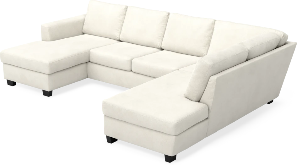Friday - 3-sits soffa med schäslong vänster och divan höger - Vit