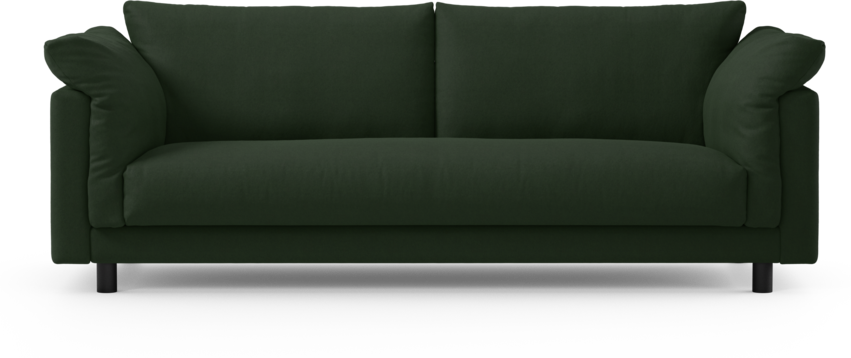 Cherrie - 3-sits soffa, hel dyna, fast klädsel - Grön