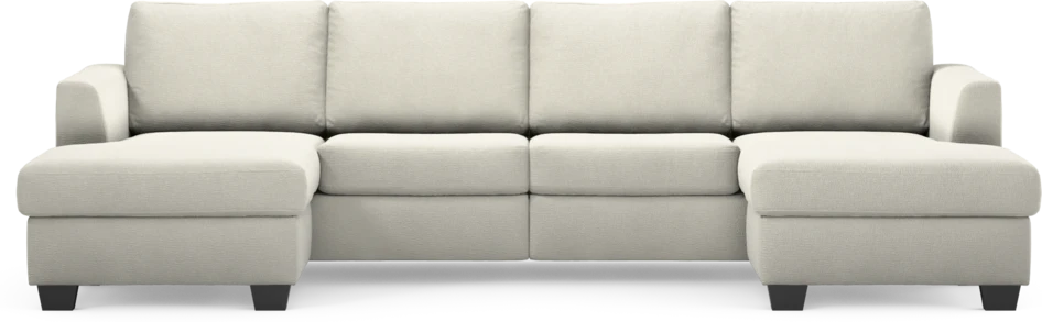 Friday - 2-sits soffa med två schäslonger - Vit