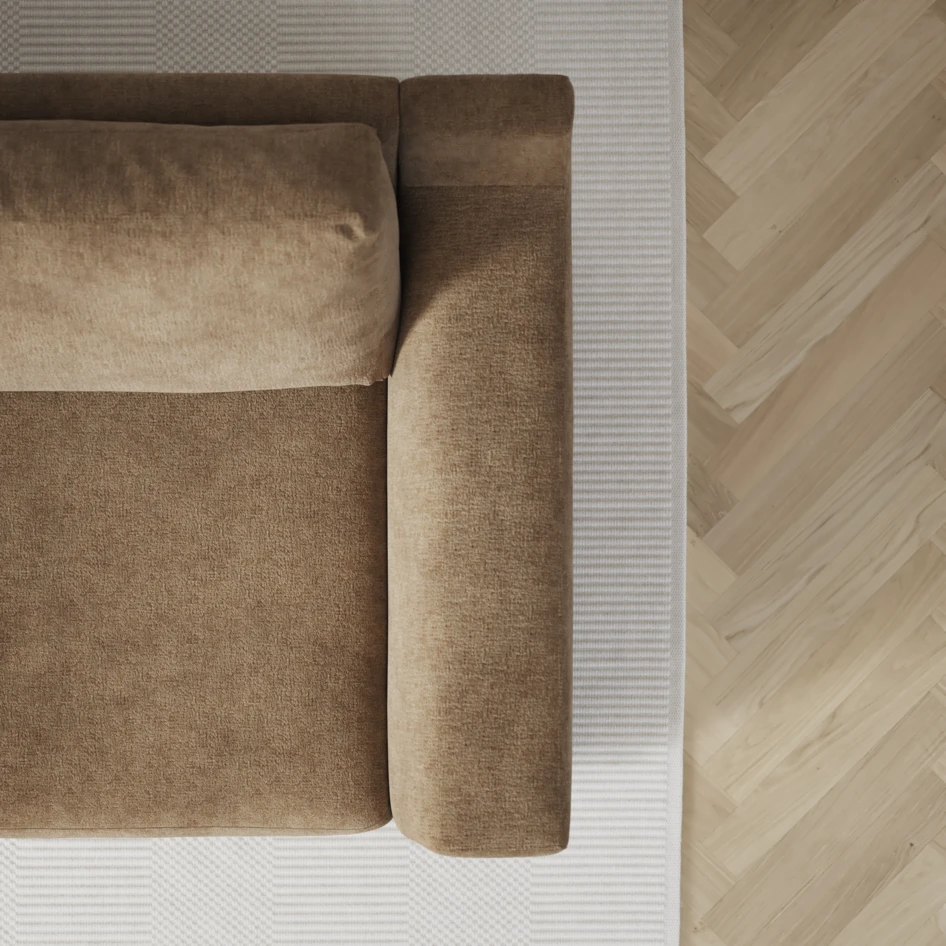 Friday - Hörnsoffa, 2+3-sits - Brun