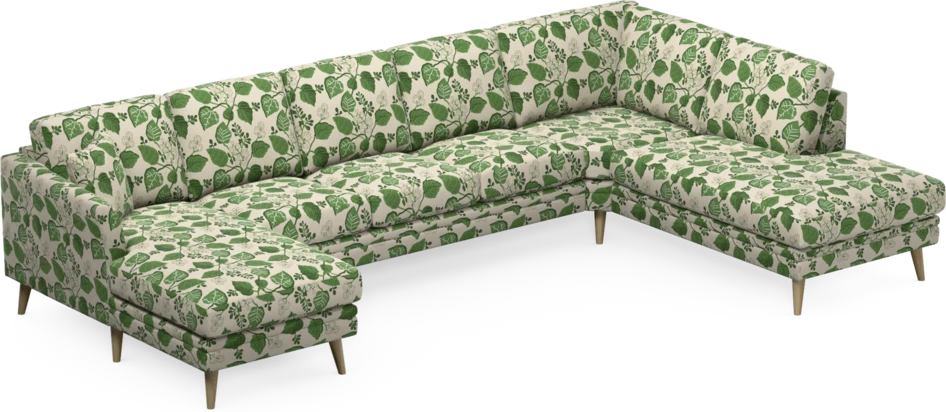 Eden - 3-sits soffa med schäslong vänster och divan höger - Flerfärgad