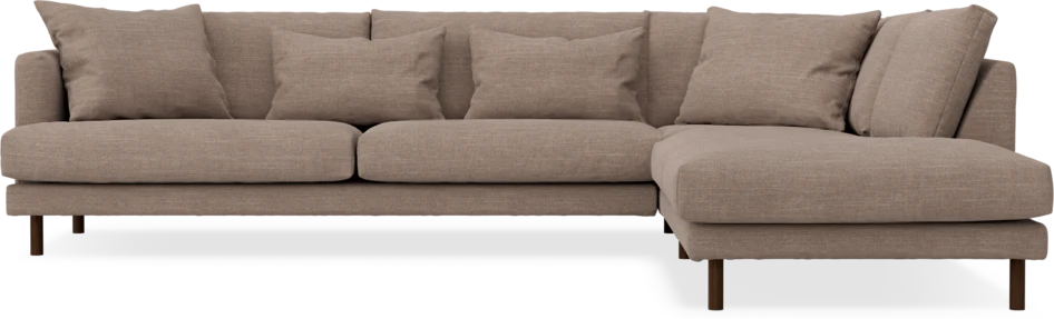 Harper - 3-sits soffa med divan höger - Brun