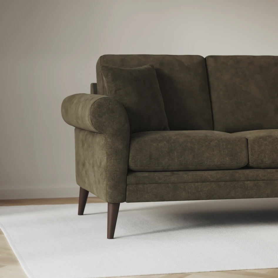 Eden - 3-sits soffa svängd - Grön