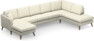 Eden - 3-sits soffa med schäslong vänster och divan höger - Vit