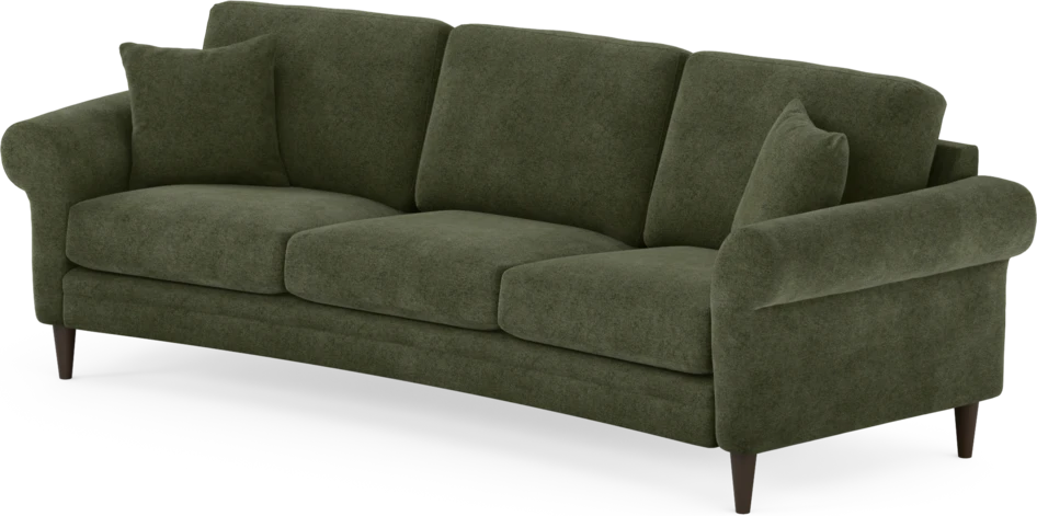 Eden - 3-sits soffa svängd - Grön