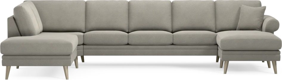 Eden - 3-sits soffa med divan vänster och schäslong höger - Grå