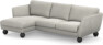 Madison Lux - 2-sits soffa med schäslong vänster - Grå