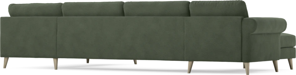 Bridge - 3-sits soffa med schäslong vänster och divan höger - Grön