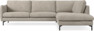 Madison Lux - 3-sits soffa med divan höger - Vit