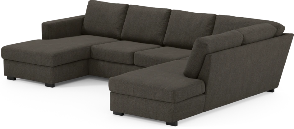 Friday - 3-sits soffa med schäslong vänster och divan höger - Brun