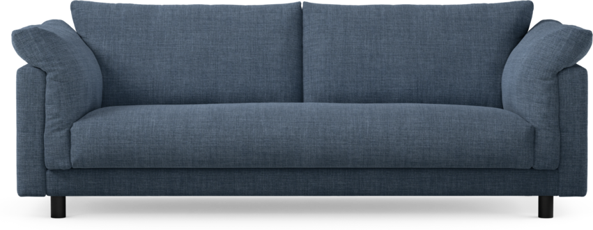 Cherrie - 3-sits soffa, hel dyna, fast klädsel - Blå