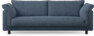 Cherrie - 3-sits soffa, hel dyna, fast klädsel - Blå
