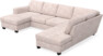 Friday - 3-sits soffa med schäslong vänster och divan höger - Rosa