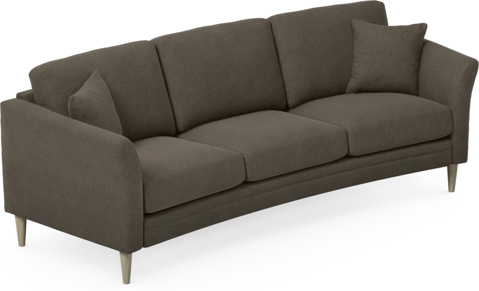 Eden - 3-sits soffa svängd - Brun