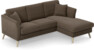 Eden - 2-sits soffa med schäslong - Brun