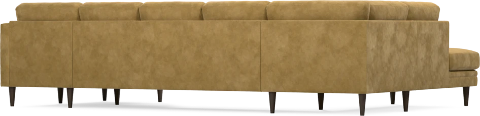 Eden - 3-sits soffa med divan vänster och schäslong höger - Gul