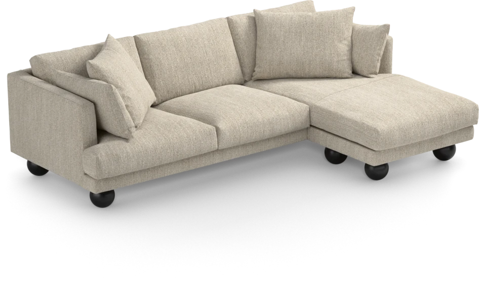 Harper - 4-sits med schäslong höger  - Beige